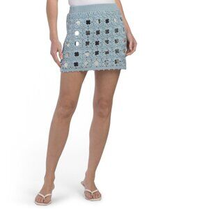 TOCCIN Sky Blue Kendra Pull On Mini Skirt